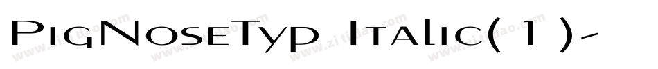 PigNoseTyp Italic(1)字体转换